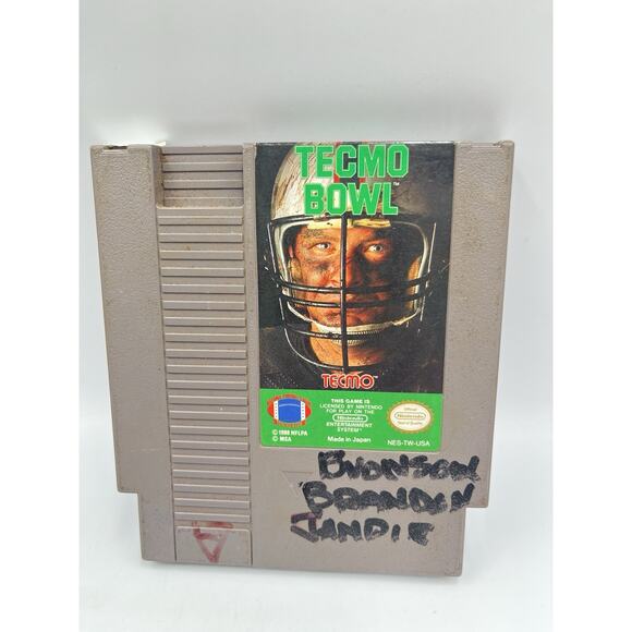 Tecmo Bowl Nintendo NES Cartridge Only - Authentic / Tested - Picture 1 of 5